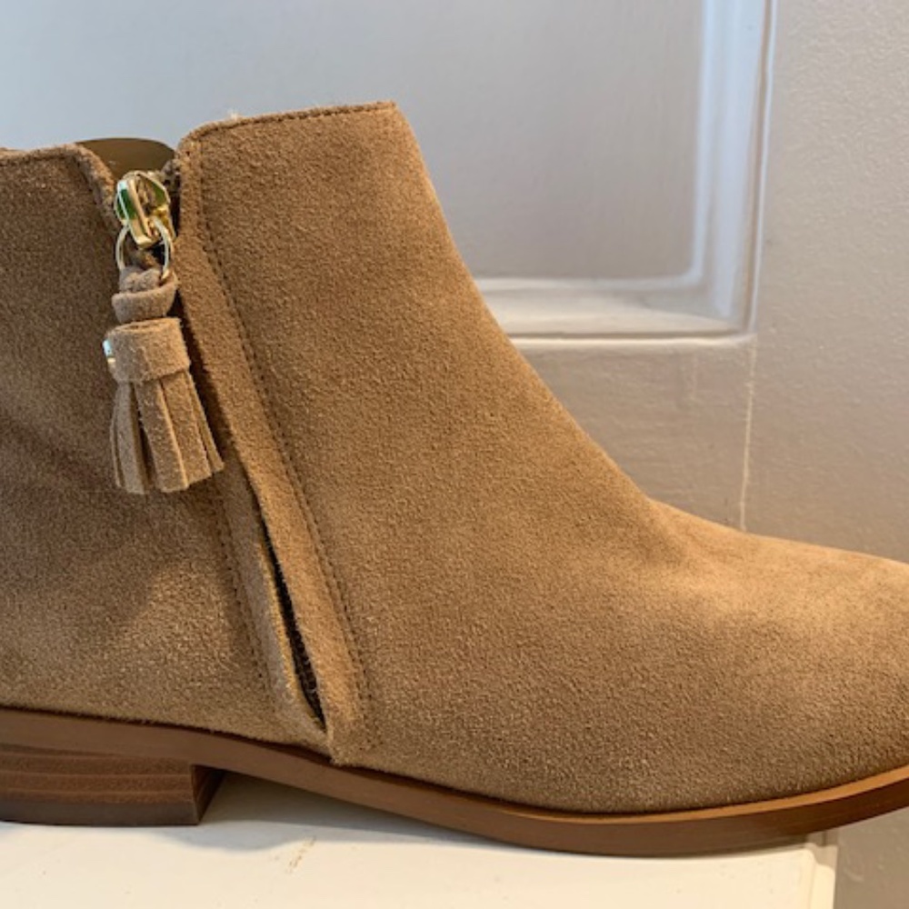 Kate Spade Tan Suede Ankle Boots NWOT
